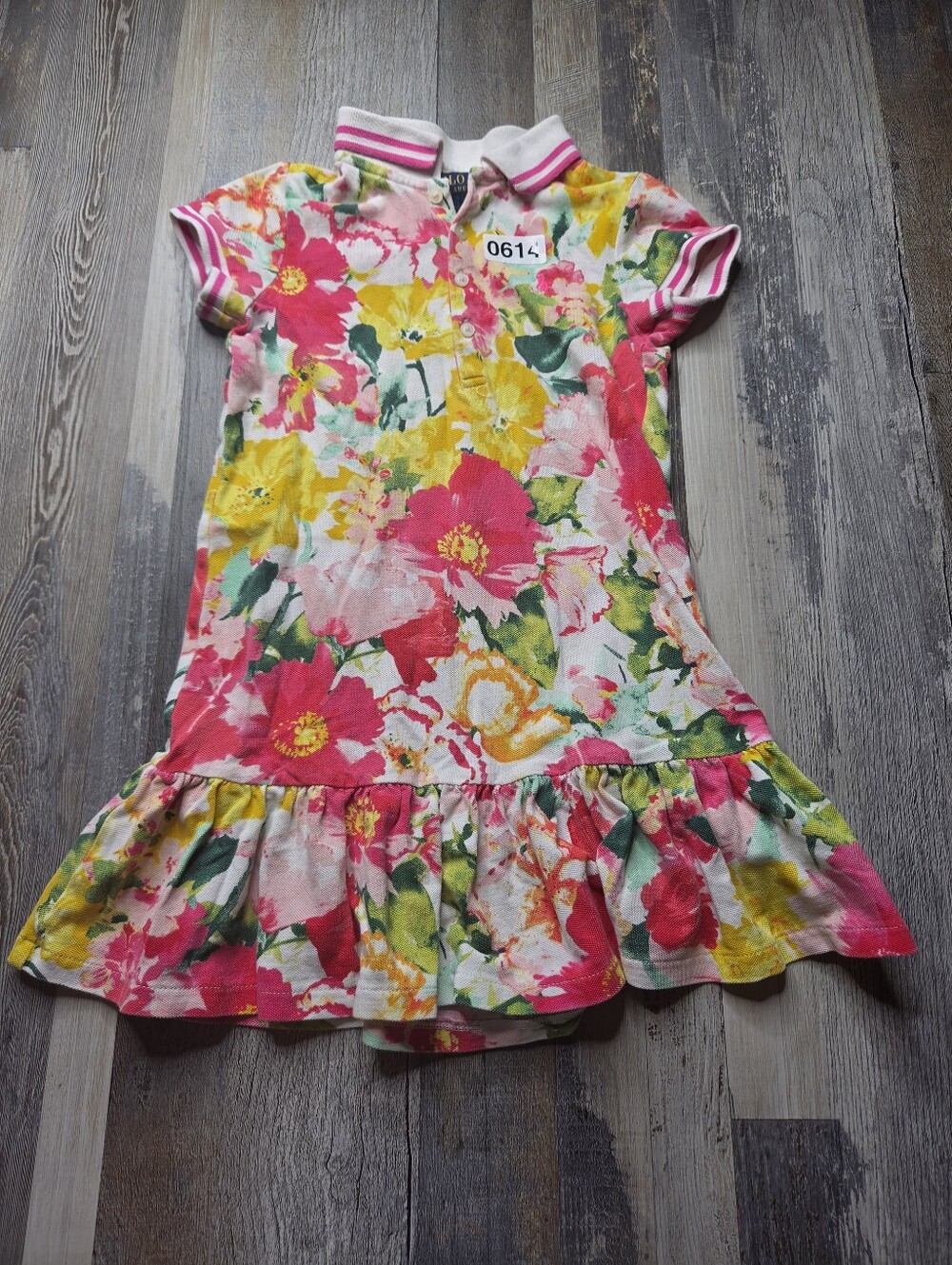 Polo Ralph Lauren Girls Drop Waist Floral Dress Size 5